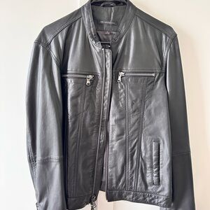 John Varvatos Black Lightweight Shirt Jacket
